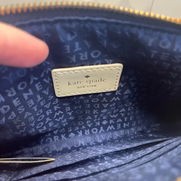 Kate Spade Blue and White Geometric Clutch - Lemon Pattern - Picture 7 of 7